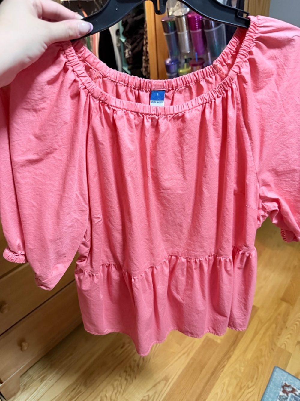 Old Navy Coral Elastic Waist Skirt